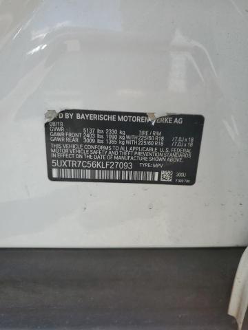 2019 BMW X3 Sdrive30I VIN: 5UXTR7C56KLF27093 Lot: 56559504