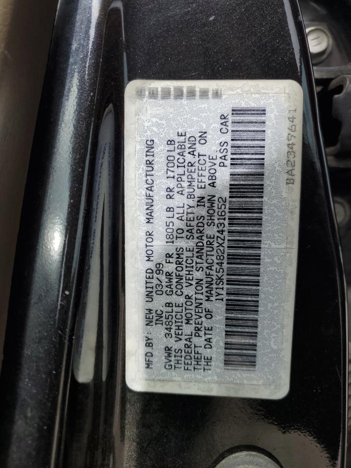 1Y1SK5482XZ431652 1999 Chevrolet Geo Prizm Base