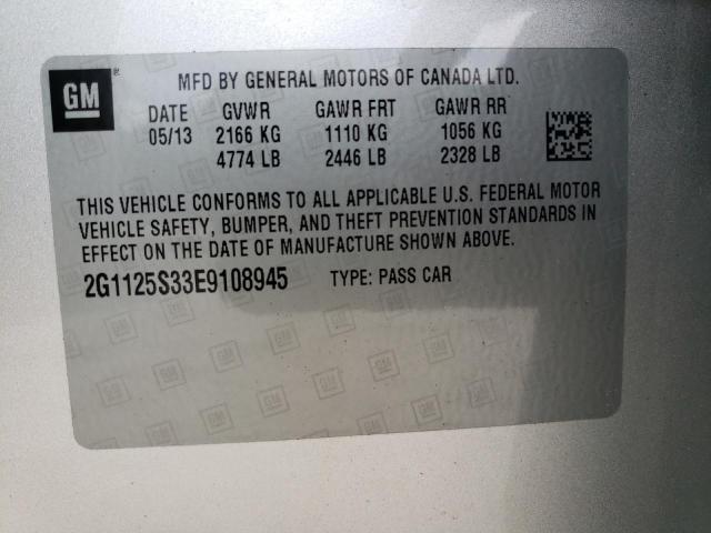 2014 Chevrolet Impala Lt VIN: 2G1125S33E9108945 Lot: 55259234