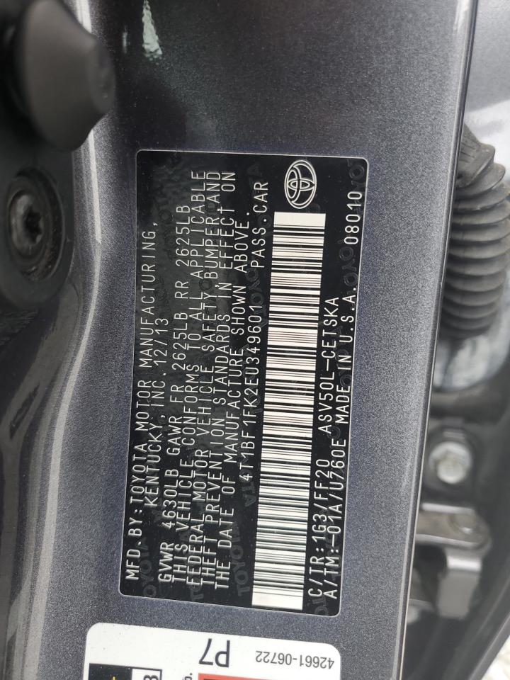 4T1BF1FK2EU349601 2014 Toyota Camry L