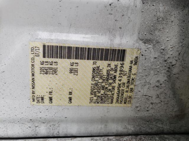 2017 Nissan Maxima 3.5S VIN: 1N4AA6AP6HC439896 Lot: 54715624