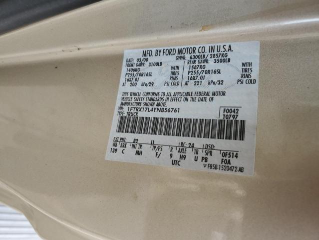 2000 Ford F150 VIN: 1FTRX17L4YNB56761 Lot: 55096014