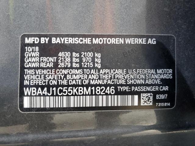 VIN WBA4J1C55KBM18246 2019 BMW 4 Series, 430I Gran ... no.12