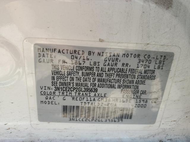 2016 Nissan Versa Note S VIN: 3N1CE2CP2GL395639 Lot: 55728984