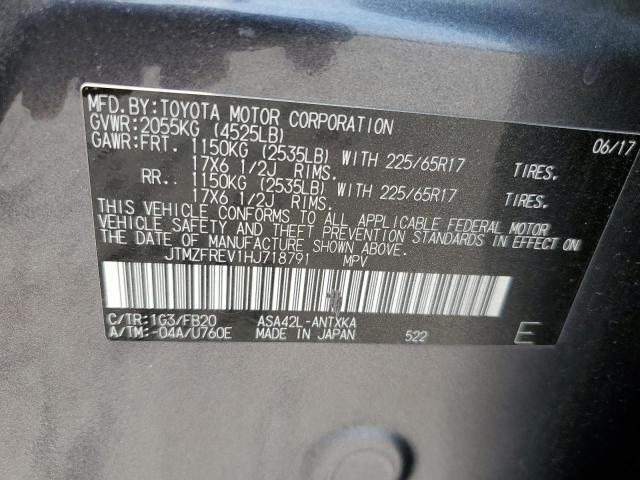 2017 Toyota Rav4 Le VIN: JTMZFREV1HJ718791 Lot: 55129774