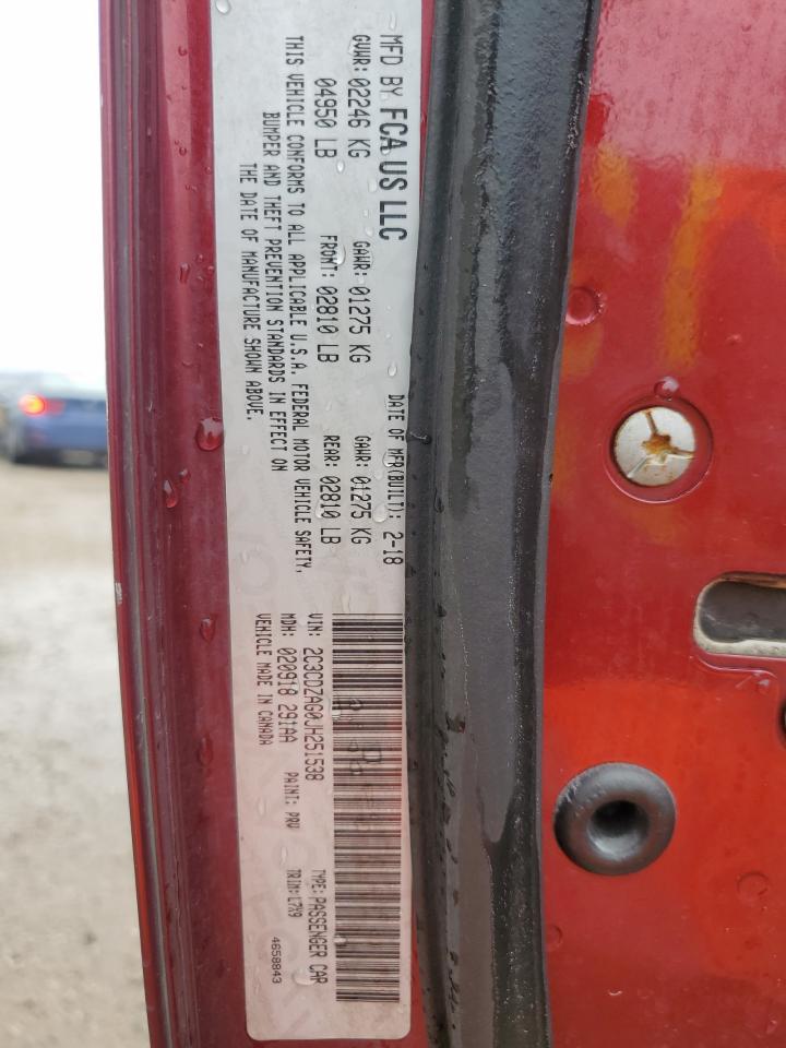 2C3CDZAG0JH251538 2018 Dodge Challenger Sxt