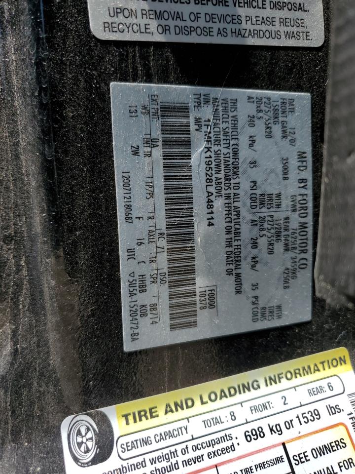 1FMFK19528LA48114 2008 Ford Expedition El Limited