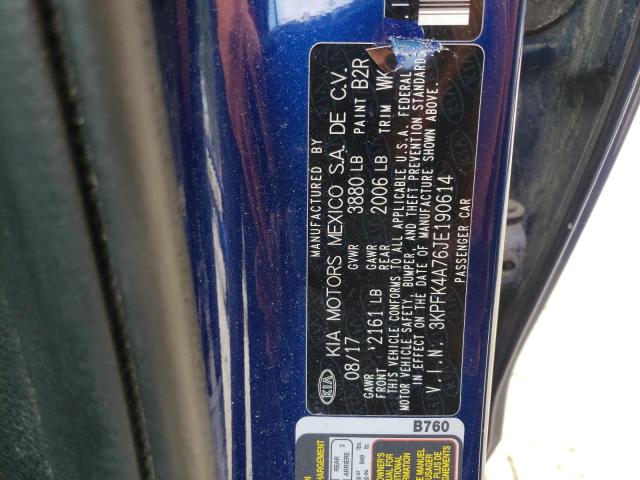 2018 Kia Forte Lx VIN: 3KPFK4A76JE190614 Lot: 54996974