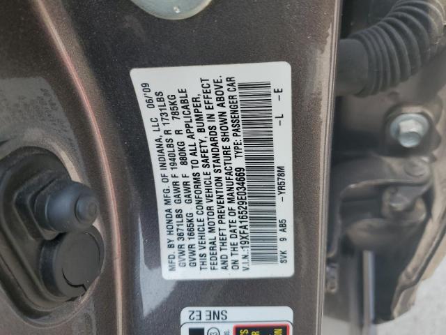 2009 Honda Civic Lx VIN: 19XFA16529E034669 Lot: 55763684