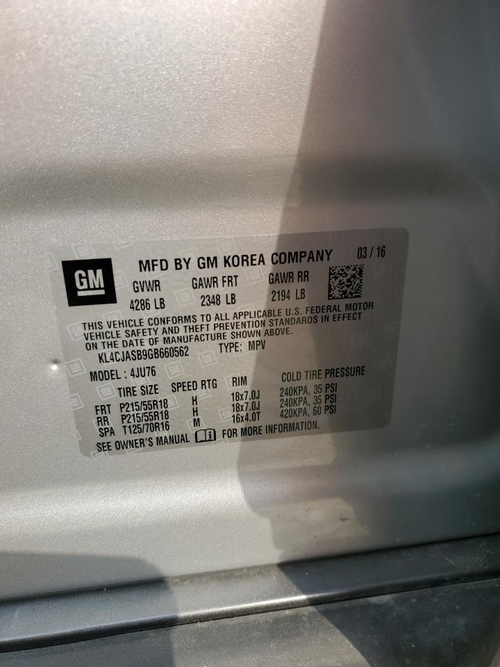 KL4CJASB9GB660562 2016 Buick Encore