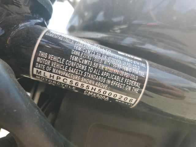 2017 HONDA CMX500 A - MLHPC5655H5000206