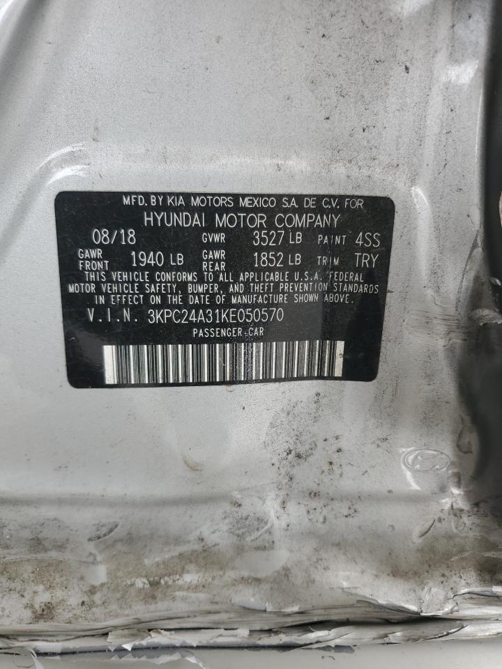 3KPC24A31KE050570 2019 Hyundai Accent Se