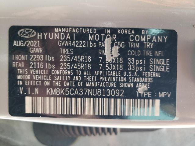 KM8K5CA37NU813092 Hyundai Kona LIMIT 13