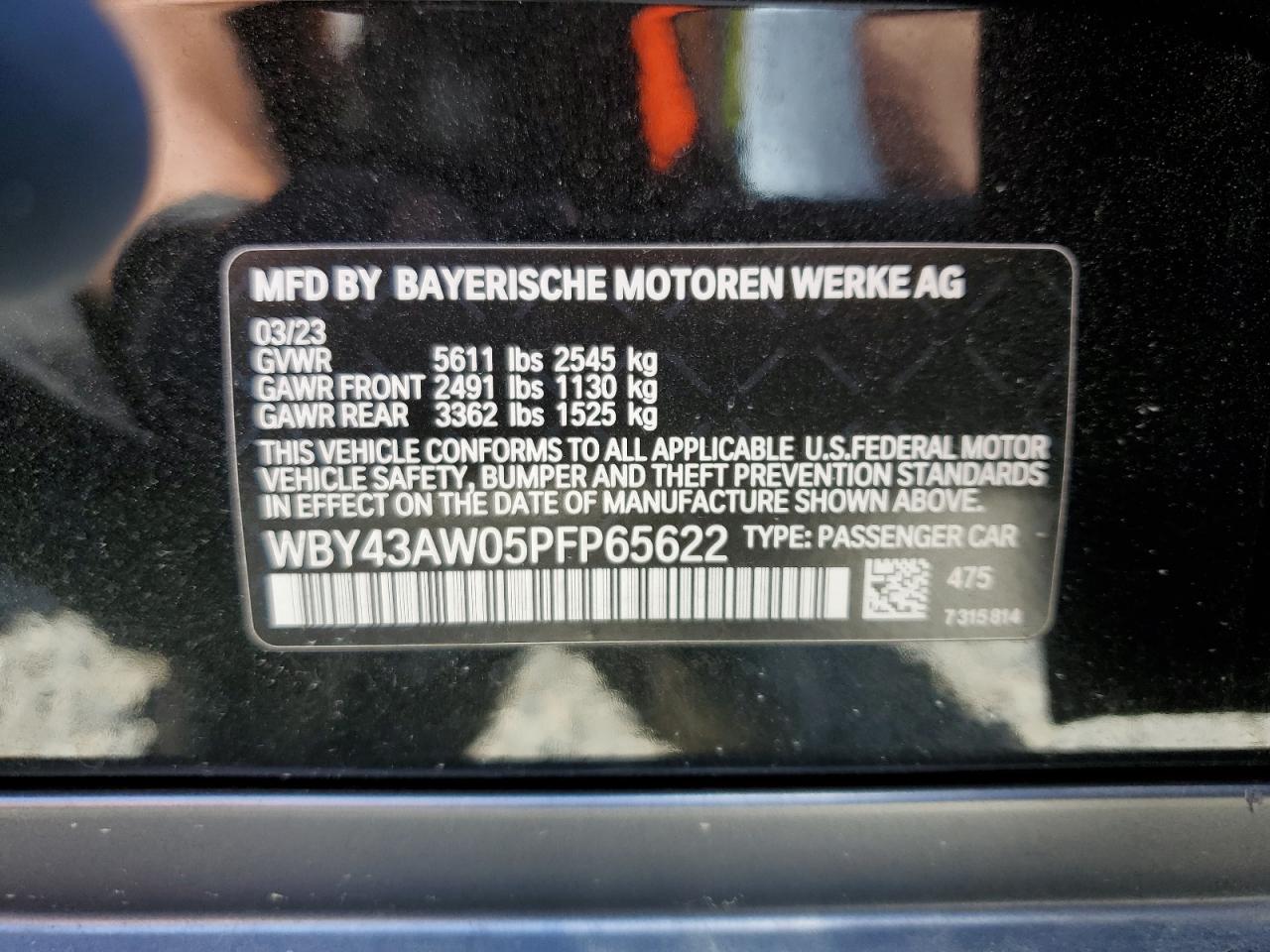 WBY43AW05PFP65622 2023 BMW I4 Edrive 35