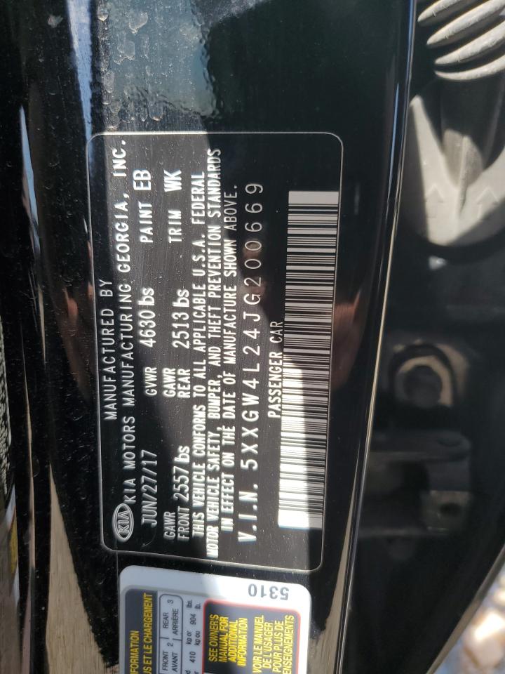 5XXGW4L24JG200669 2018 Kia Optima Sx