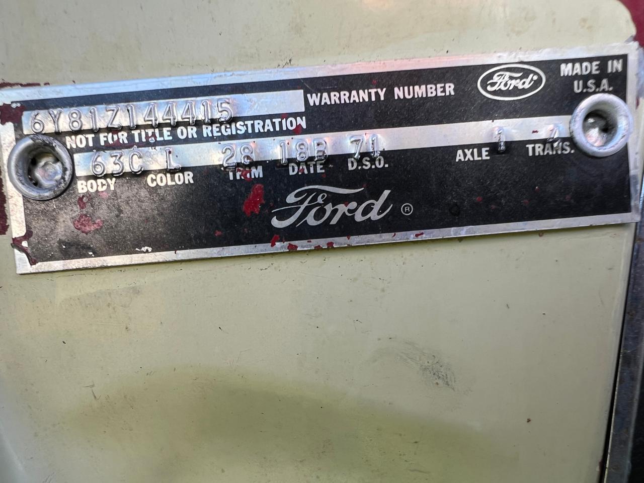 6Y81Z144415 1966 Ford Thunderbir