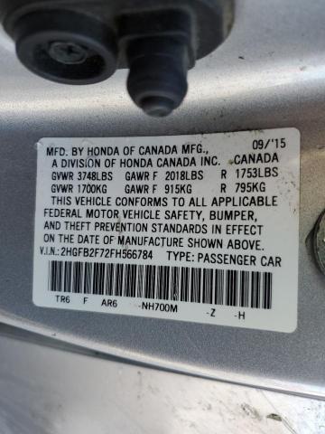 2HGFB2F72FH566784 2015 HONDA CIVIC - Image 12