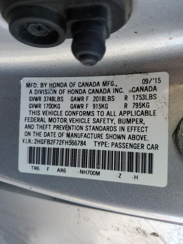 2HGFB2F72FH566784 2015 Honda Civic Se 2HGFB2F72FH566784 2015 Honda Civic Se