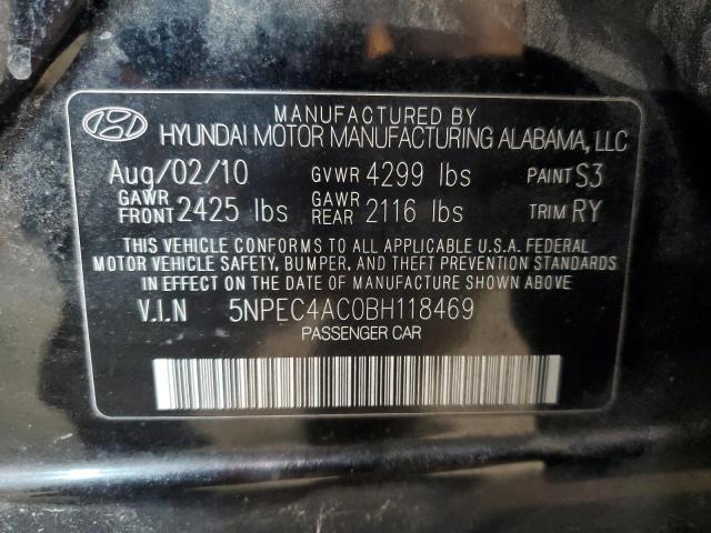 2011 Hyundai Sonata Se VIN: 5NPEC4AC0BH118469 Lot: 55711144