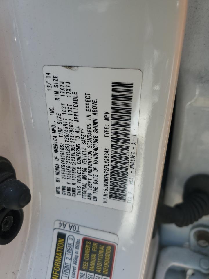 5J6RM3H72FL006348 2015 Honda Cr-V Exl