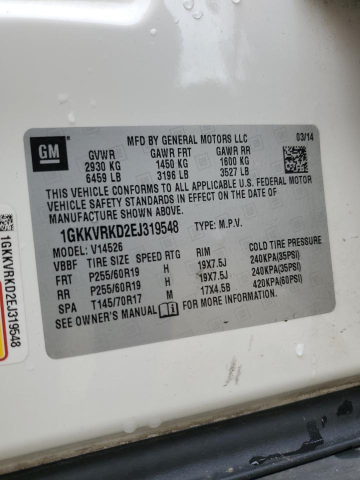 1GKKVRKD2EJ319548 2014 GMC Acadia Slt-1