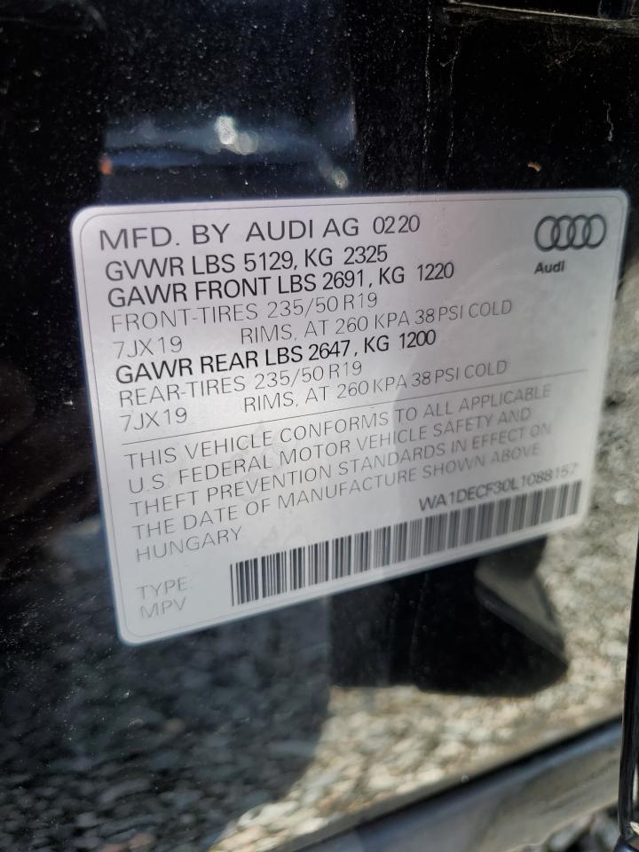 WA1DECF30L1088157 2020 Audi Q3 Premium S Line