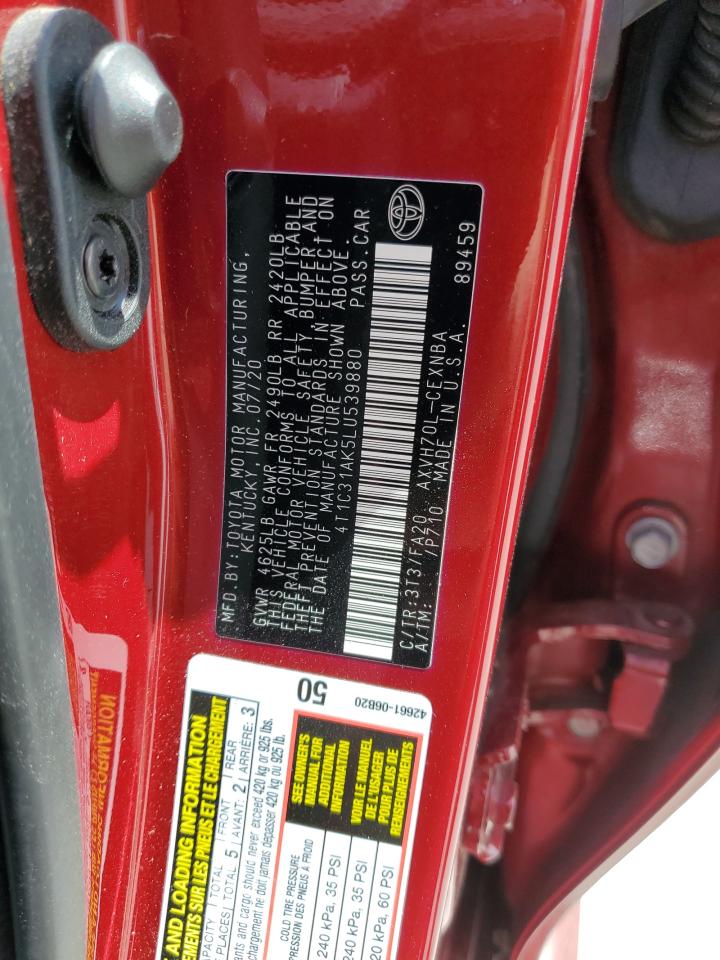 4T1C31AK5LU539880 2020 Toyota Camry Le