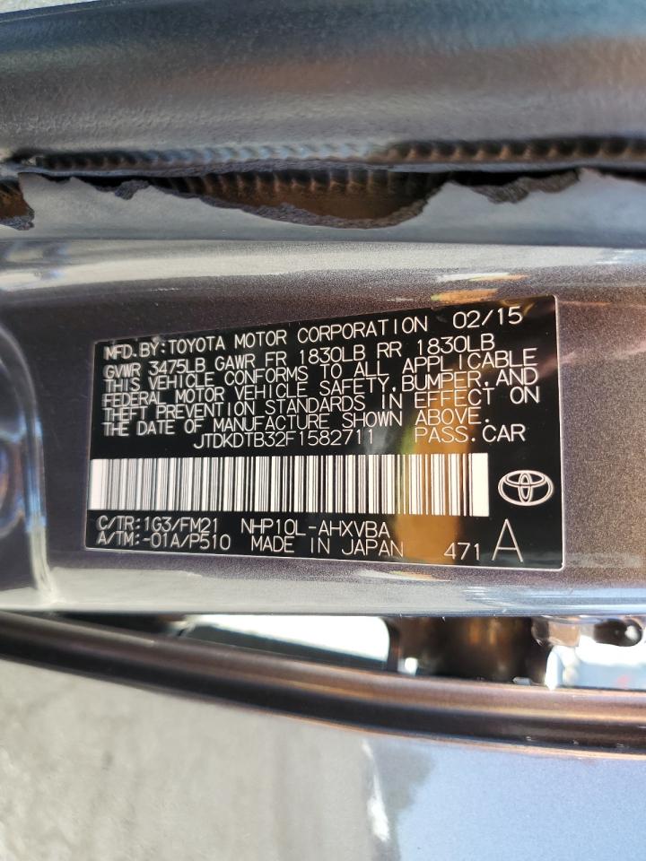 JTDKDTB32F1582711 2015 Toyota Prius C