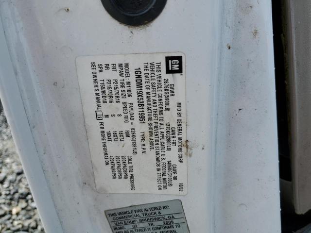 2003 Chevrolet Astro VIN: 1GNDM19X53B119951 Lot: 54931124