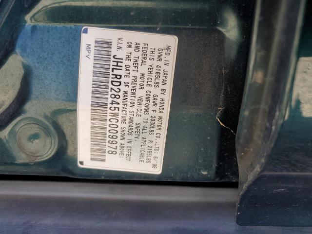 1998 Honda Cr-V Lx VIN: JHLRD2845WC009978 Lot: 56159494
