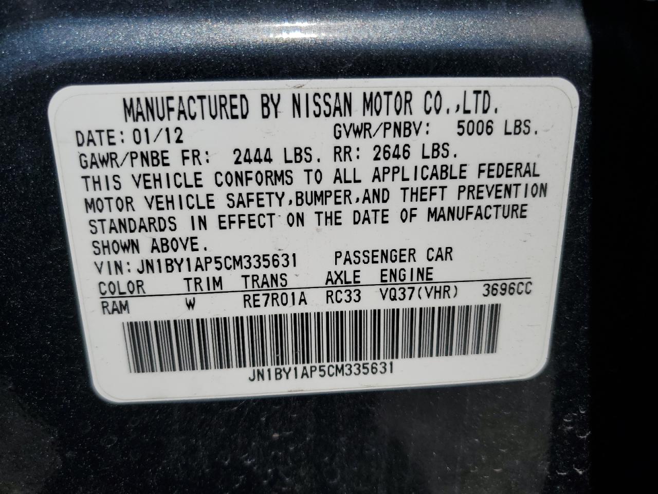 JN1BY1AP5CM335631 2012 Infiniti M37