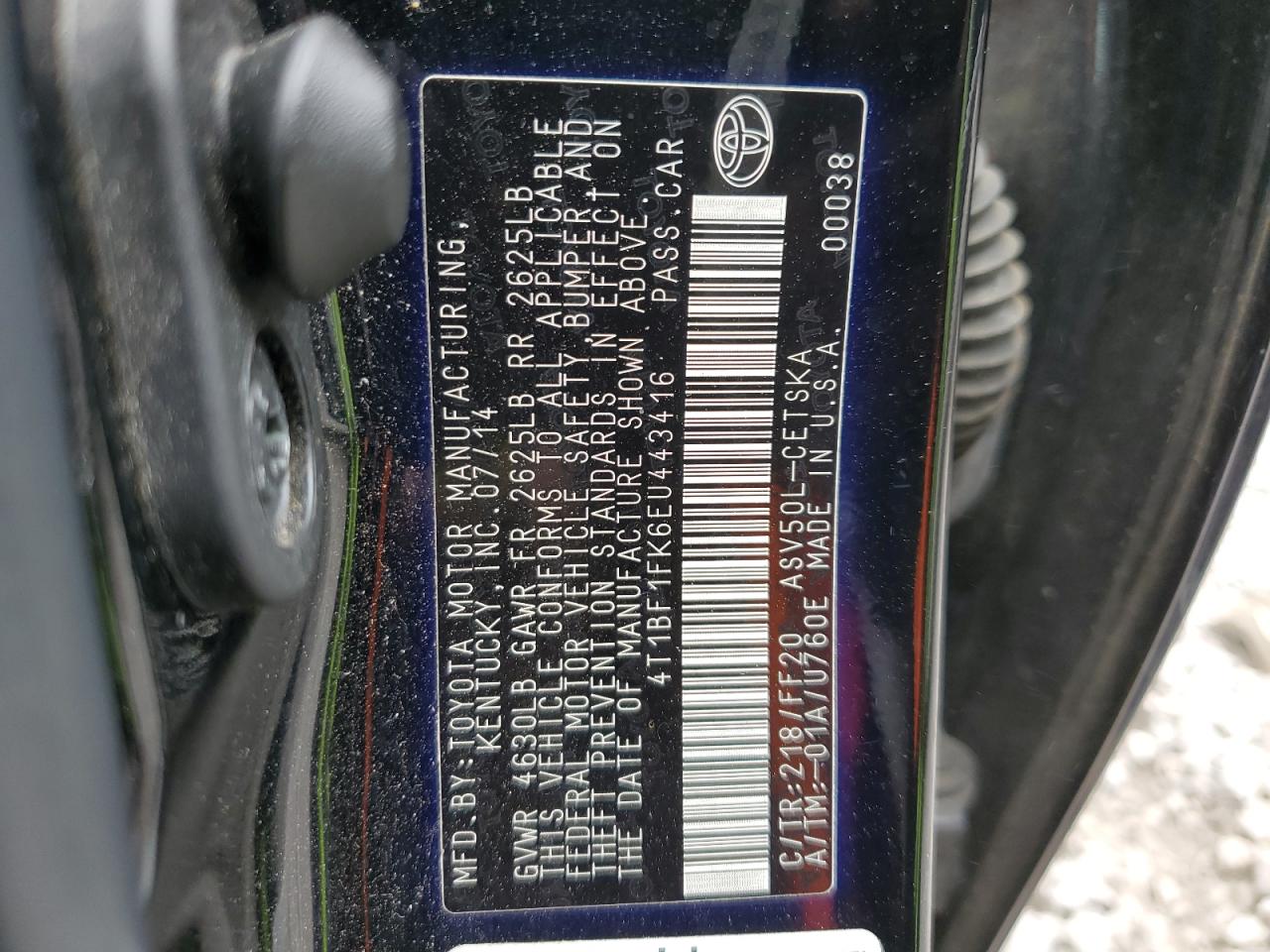 4T1BF1FK6EU443416 2014 Toyota Camry L