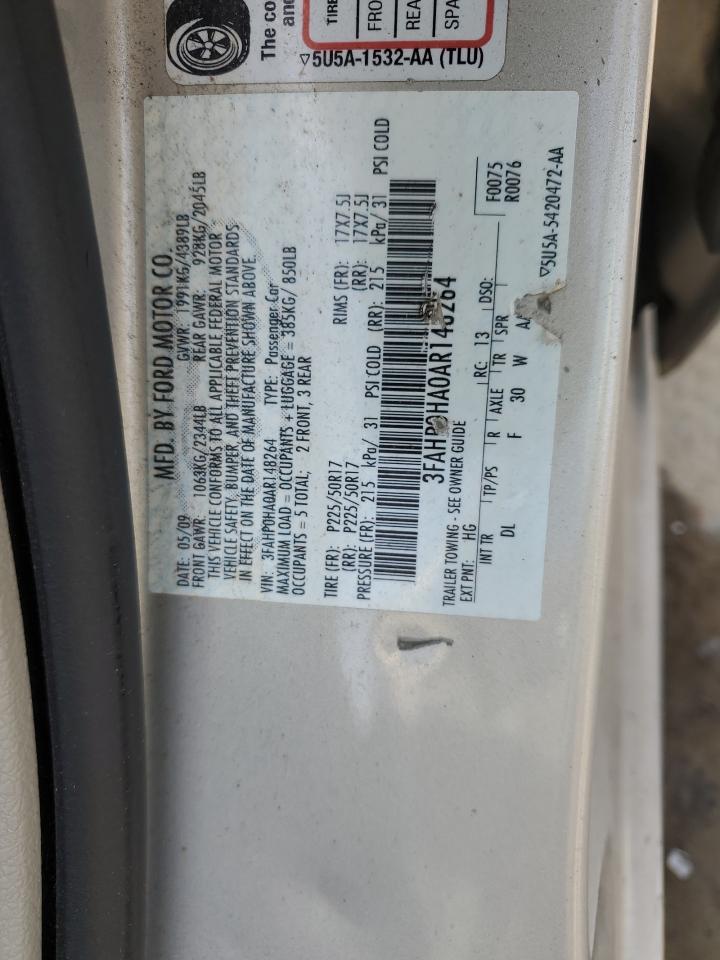 3FAHP0HA0AR148264 2010 Ford Fusion Se