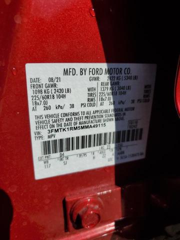 2021 Ford Mustang Mach-E Select VIN: 3FMTK1RM5MMA49115 Lot: 55867754