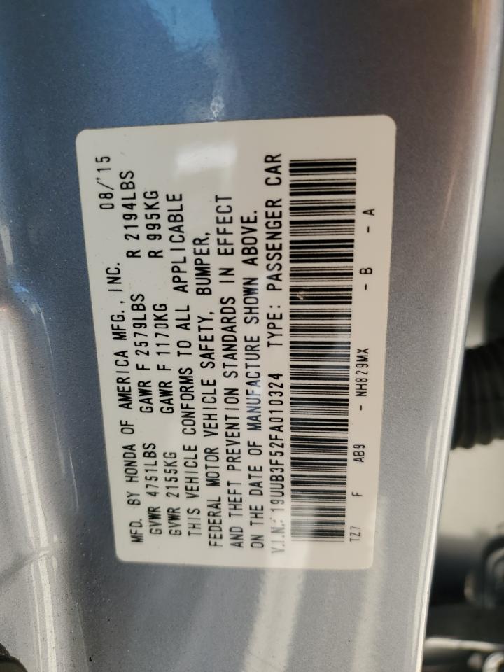 19UUB3F52FA010324 2015 Acura Tlx Tech