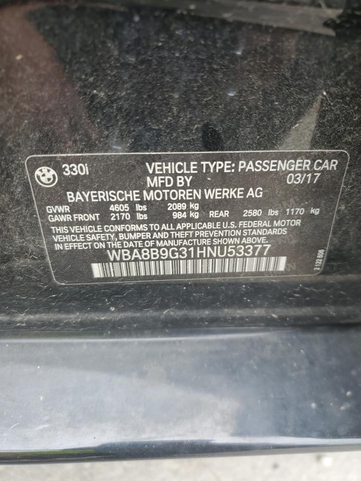 WBA8B9G31HNU53377 2017 BMW 330 I