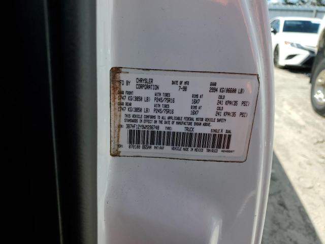 1998 Dodge Ram 1500 VIN: 3B7HF12Y9WM296748 Lot: 55192064