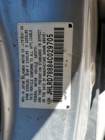 2004 Honda Cr-V Ex VIN: JHLRD78884C029705 Lot: 57021364