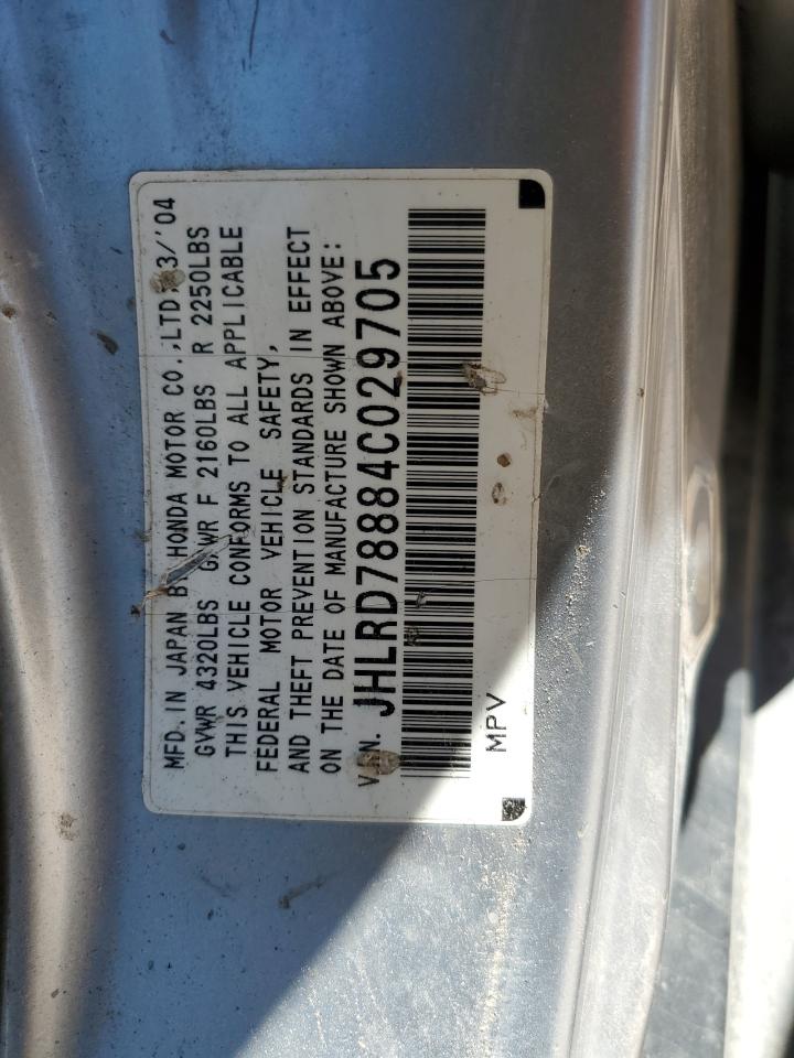 JHLRD78884C029705 2004 Honda Cr-V Ex