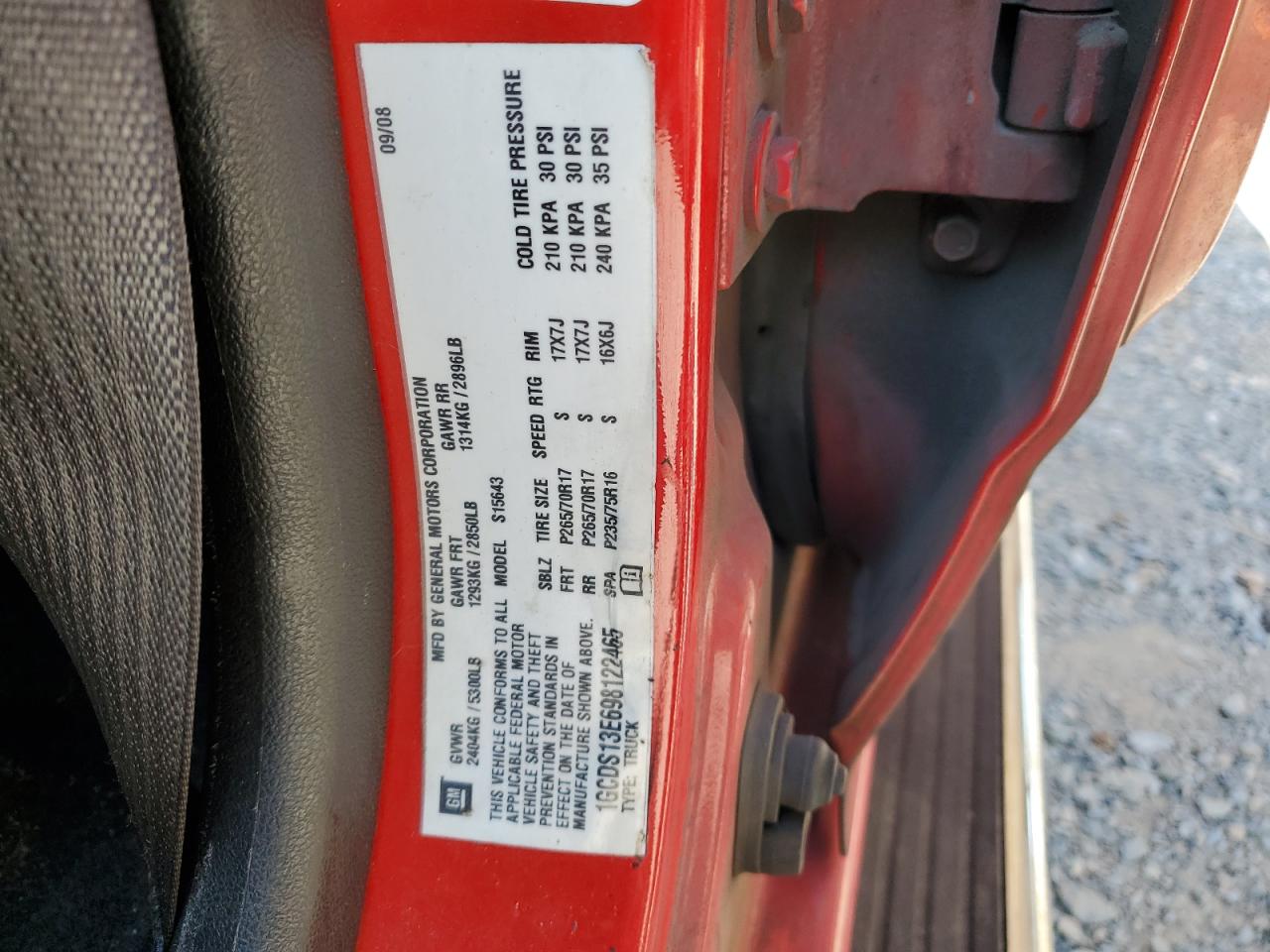 1GCDS13E698122465 2009 Chevrolet Colorado