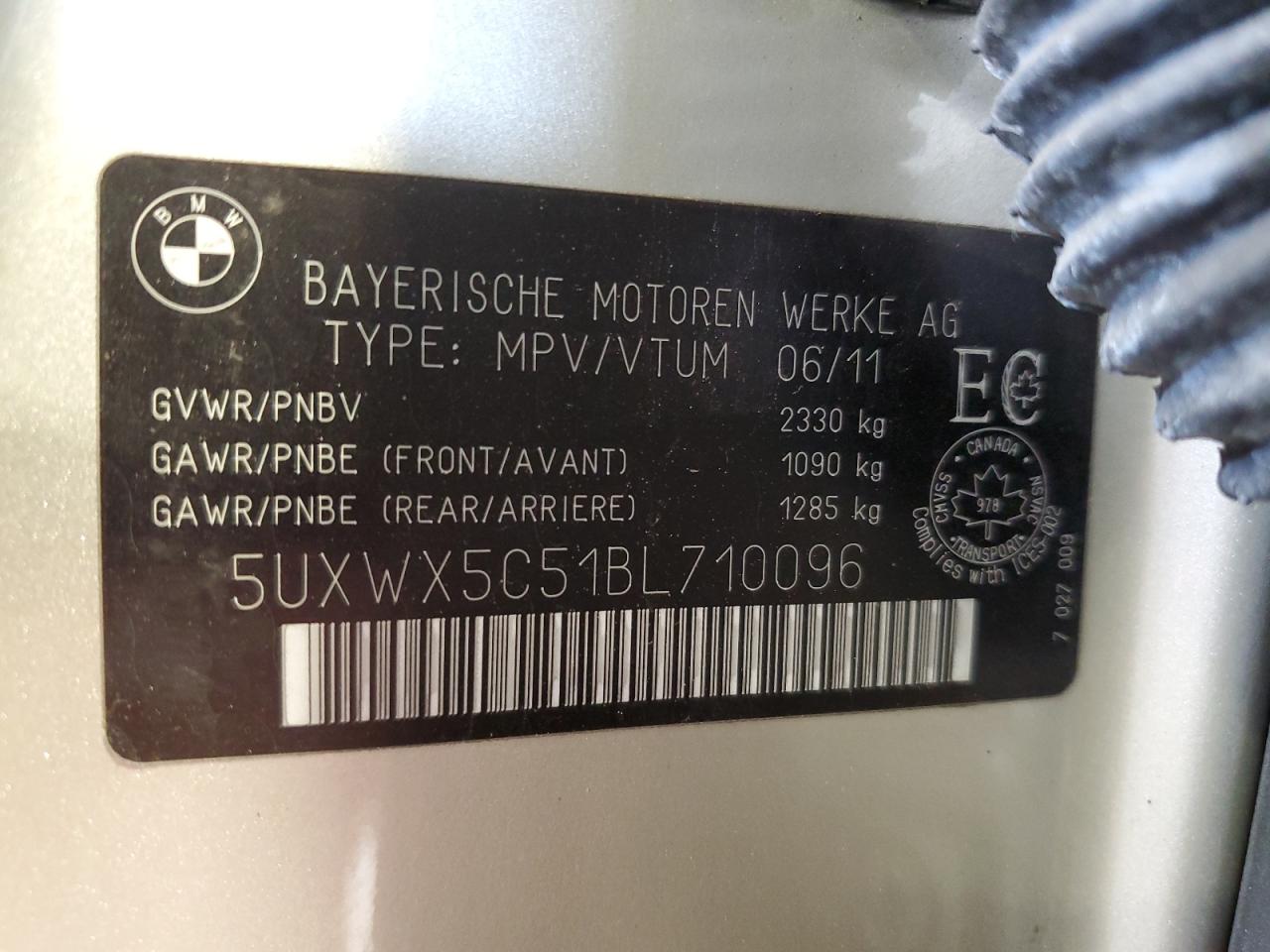 5UXWX5C51BL710096 2011 BMW X3 xDrive28I