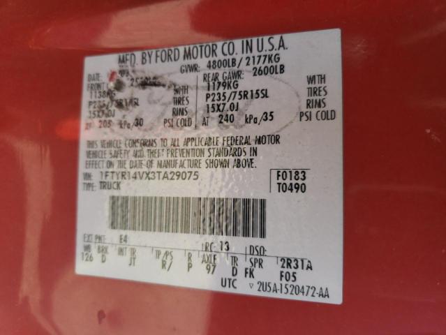 2003 Ford Ranger Super Cab VIN: 1FTYR14VX3TA29075 Lot: 56330144