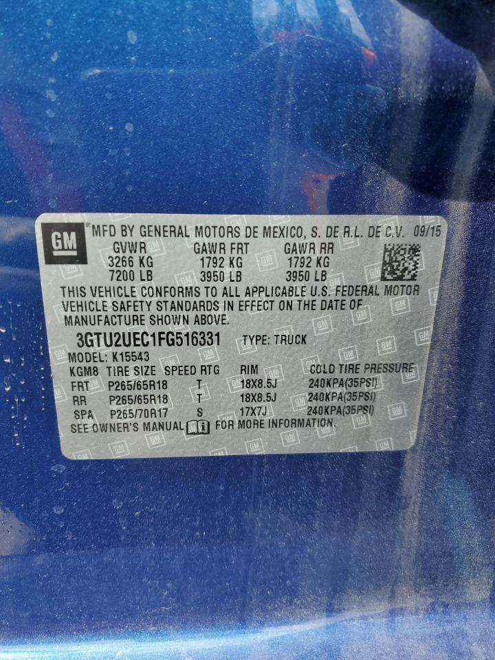 3GTU2UEC1FG516331 2015 GMC Sierra K1500 Sle