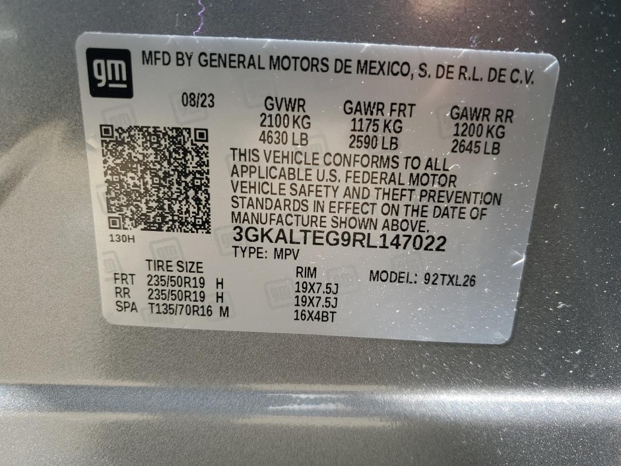 3GKALTEG9RL147022 2024 GMC Terrain Sle