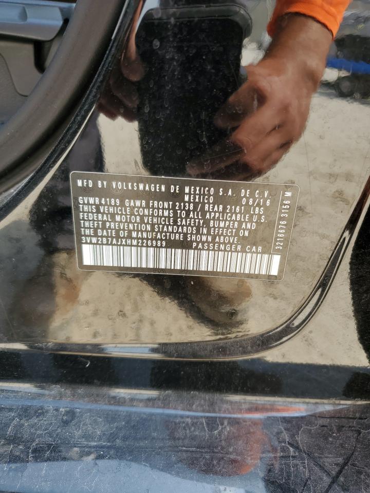 3VW2B7AJXHM226989 2017 Volkswagen Jetta S