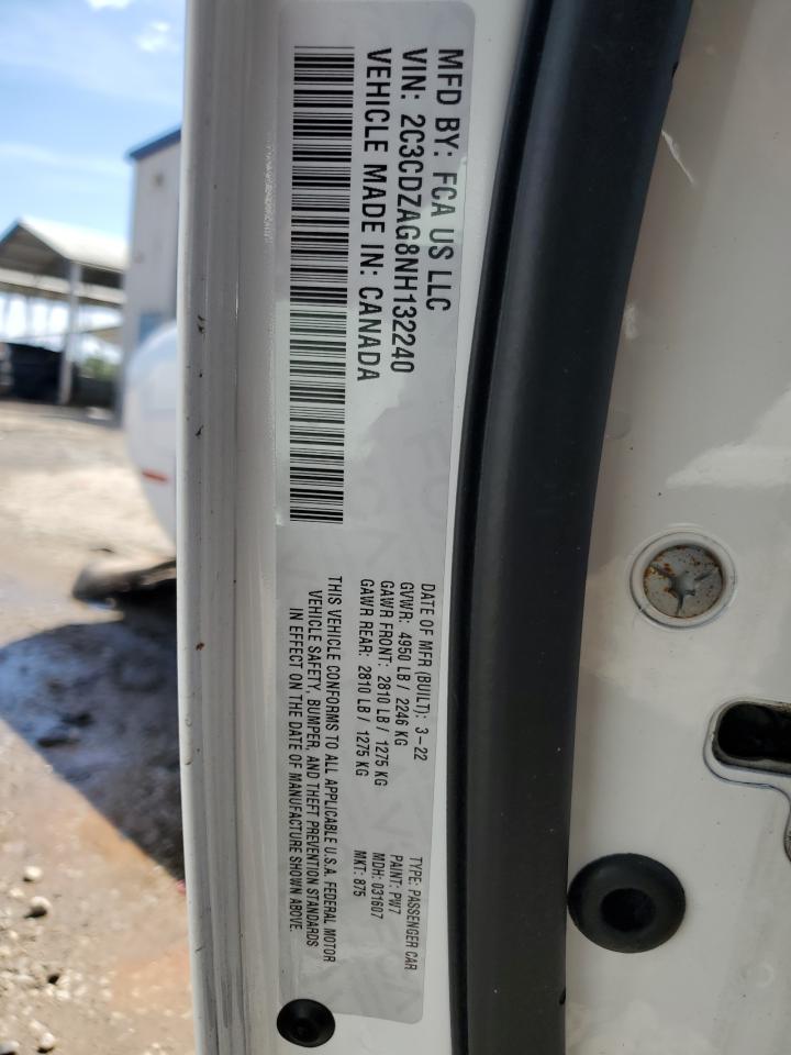 2C3CDZAG8NH132240 2022 Dodge Challenger Sxt