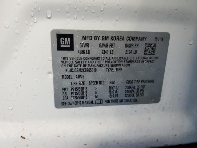 2019 Buick Encore Essence VIN: KL4CJCSM2KB765319 Lot: 50656314