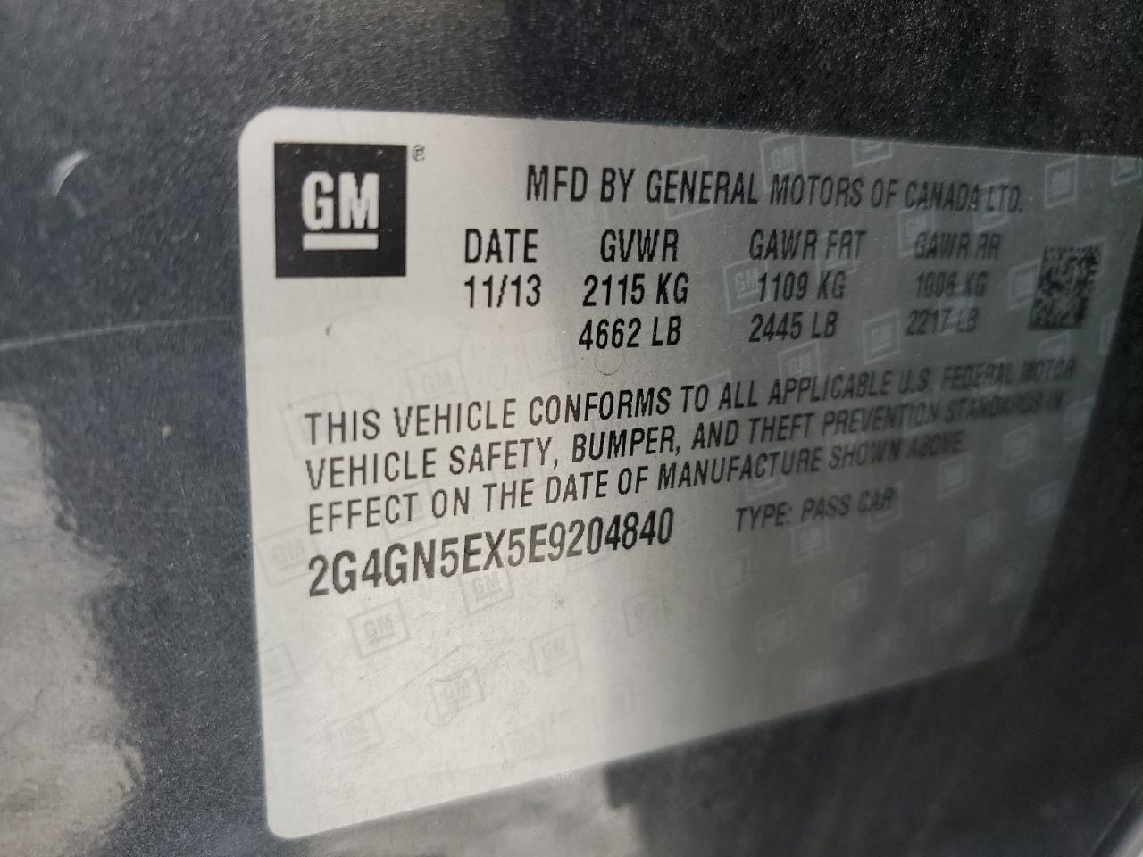 2G4GN5EX5E9204840 2014 Buick Regal Premium