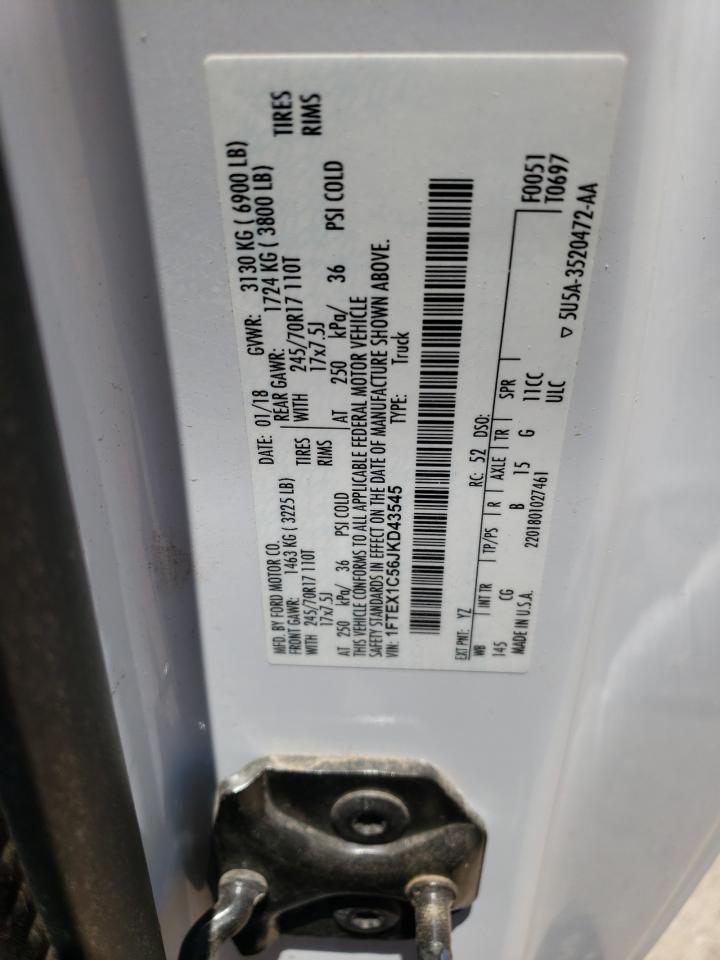 1FTEX1C56JKD43545 2018 Ford F150 Super Cab