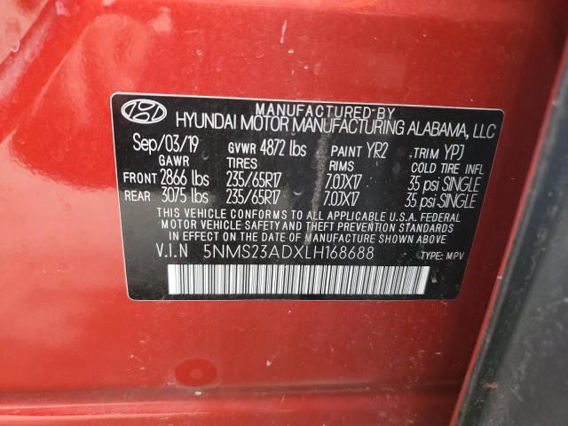 2020 HYUNDAI SANTA FE S - 5NMS23ADXLH168688
